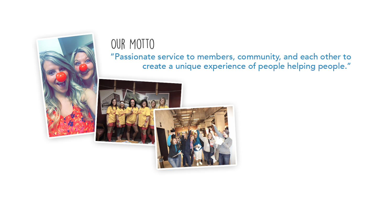 Pictures of our employees with our motto. Continue for employment and careers.