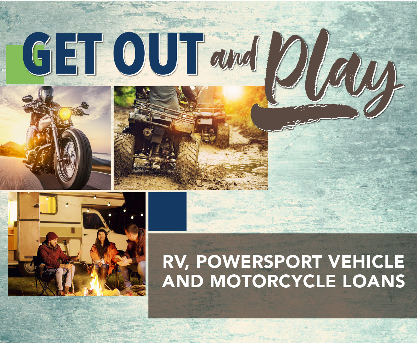 RV and Motorcycle on Road