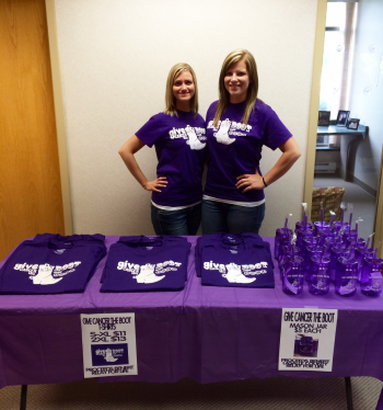 Hannah and Jess leading the Relay for Life fundraising