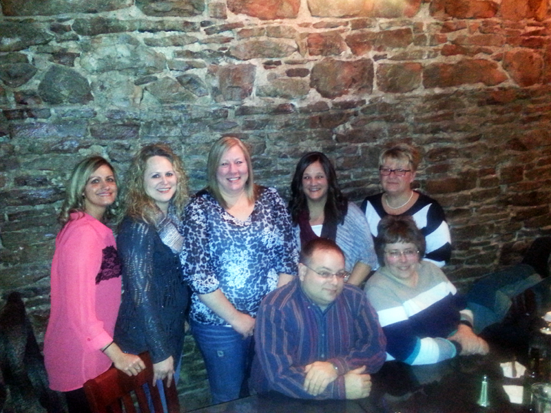 Back Row &ndash; Jessica Holland, Lisa Smith, Kelly Holocker, Sandy McBride, BJ Travers,
Jim Kohrt and Donna Helwig