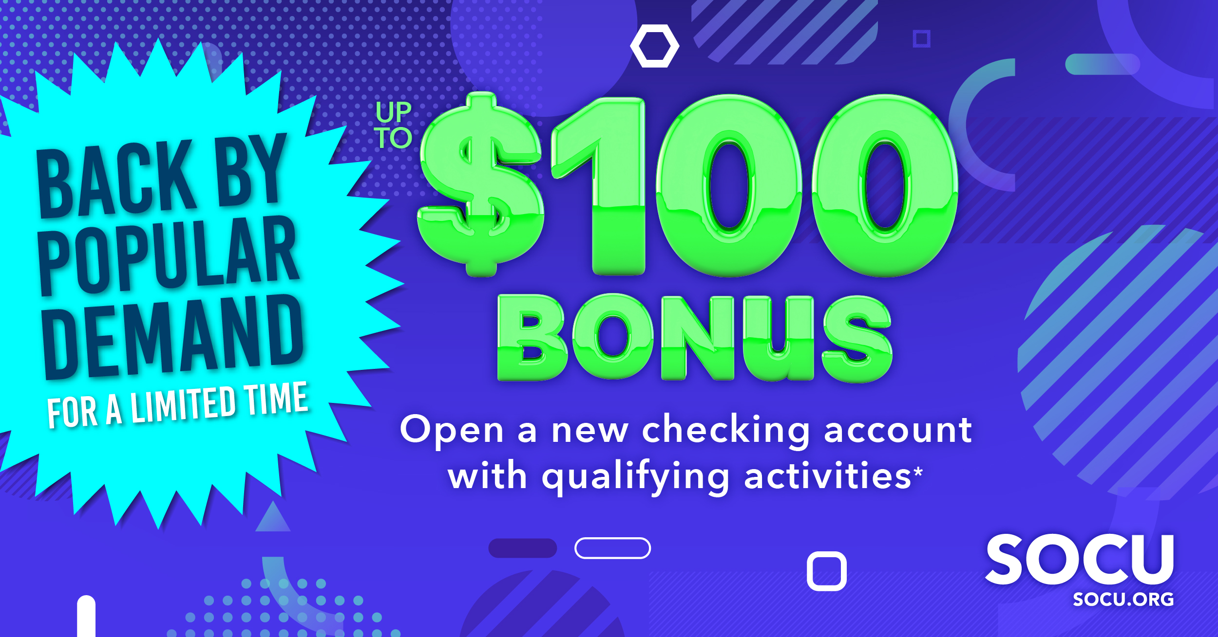 $100 bonus ad